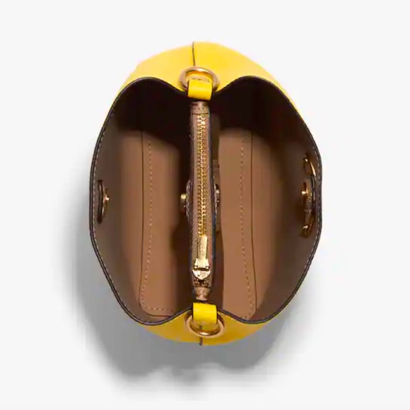 Yellow Mini Town Bucket Bag - Picture 3 of 4